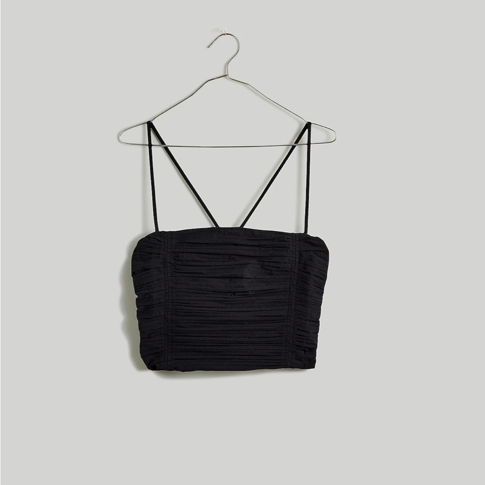 NWT Madewell Poplin Crop Tube Top